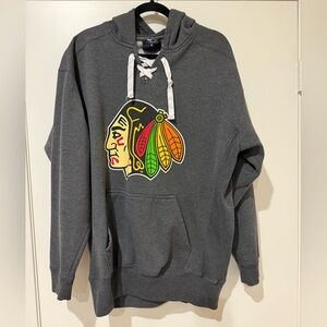 Chicago Blackhawks J. America Charcoal Hoodie